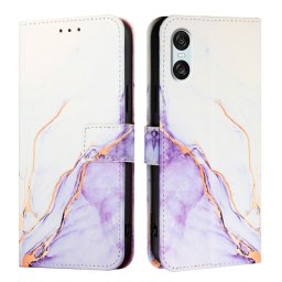 ART MARBLE Pénztárcahuzat Sony Xperia 10 VI készülékhez PURPLE
