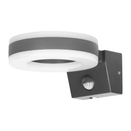 Adviti howlit kültéri kör LED fali lámpa IP65 szürke 20w mozgásérzékelővel