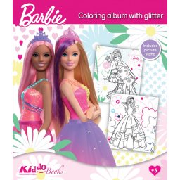 Barbie színező glitteres - Kiddo foglalkoztató füzet Nr1