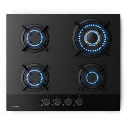 Klarstein Goldflame Nano gáz főzőlap, 4 sárgaréz égő, Nano bevonat, LPG/földgáz (CP11-Kl-GfNn-60-MtBk)
