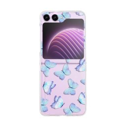 ART Műanyag borítás Samsung Galaxy Z Flip 5 5G BLUE BUTTERFLY telefonhoz