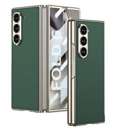 GKK LEATHER Fedél üveggel a Samsung Galaxy Z Fold6 készülékhez 5G zöld