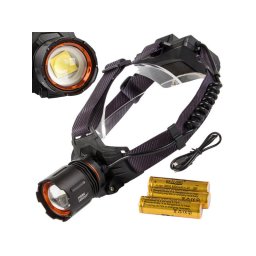 Fejlmpa Bailong LED Cree XHP160 Powerbank - ers fny, hossz zemid, knny hasznlat