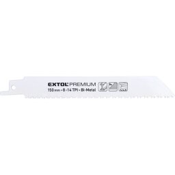 EXTOL PREMIUM szablyafrszlap klt., 3db, Bosch befogs, 150 mm, 8-14T, Bimetal, fm anyagokhoz, durva vgs
