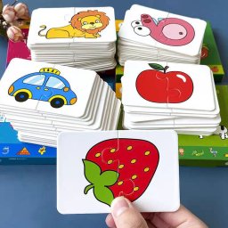 16 darabos Montessori fejleszt Puzzle Krtya jtk gyermekeknek