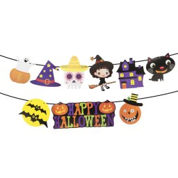 Halloween-i dekoratv papr girland - tbbfle motvummal, 3,5 mter hossz
