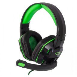 Esperanza sztere Gaming Venom fejhallgat mikrofonnal, zld szn, jtkhoz tervezett