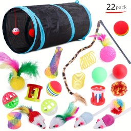 22 darabos macskajtk kszlet, sszecsukhat alagttal, csengvel