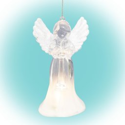 Home CDM16 LED-es dekorci, 2 fle akril angyal, melegfehr LED