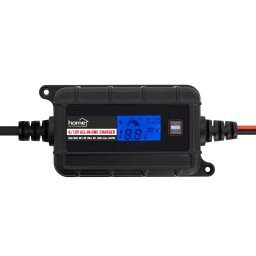 SAL SMC20 SMART akkumultortlt, 6-12V/2A, LCD kijelz, teljesen automatikus, minden elterjedt akkutpushoz, digitlis kijelz, karbantart tlts, ktfle csatlakozkbel
