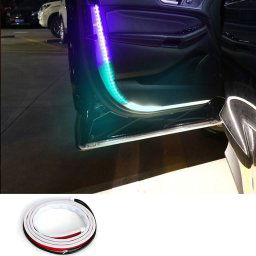 Tuning LED szalag aut ajtra, piros-fehr dekorcis vilgts