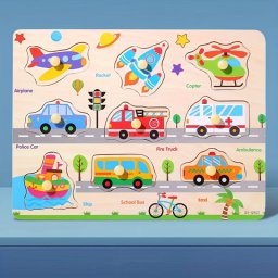 Montessori fejleszt fa puzzle jtk Jrmvek gyerekeknek 1