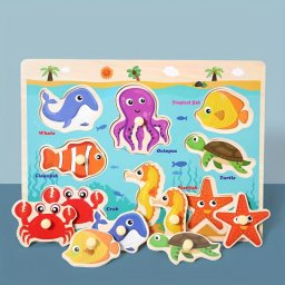 Montessori fejleszt fa puzzle jtk Jrmvek gyerekeknek 1