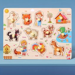 Montessori fejleszt fa puzzle jtk Jrmvek gyerekeknek 1