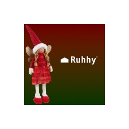 Piros Karcsonyi Tndr Dekorcis Figura Ruhhy 22346 nnepi Dsztshez