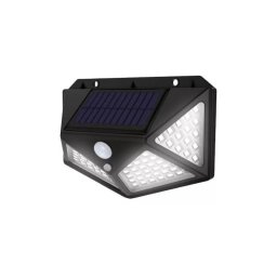 100 LED-es napelemes kltri fali lmpa mozgsrzkelvel s 4 LED panellel