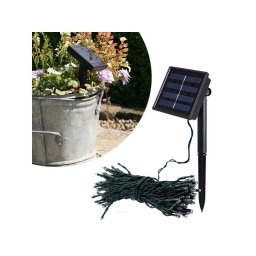 100 LED-es napelemes kerti fnyfzr, 10 mteres, meleg fehr fny, energiatakarkos kltri dekorci