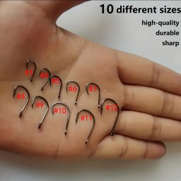 100db Vegyes Mret Horgsz Horog Kszlet - Tbbfle Halszati Ignyhez