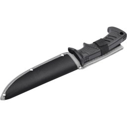 EXTOL PREMIUM vadsz- s traks, 3CR13 rozsdamentes acl penge, ergonomikus manyag nyl, praktikus nylon tok, teljes hossz: 318mm, penge hossz: 193mm