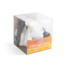 Family LED szolr kltri dekorcis fnyfzr - szellem formj - 10 LED - 1,1 mter - melegfehr fny