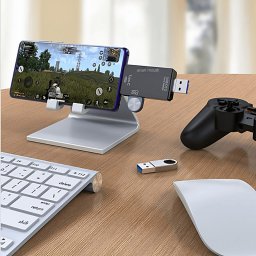 USB C - USB A csatlakozs microSD krtya olvas, hordozhat adattrol eszkz kompatibilitssal