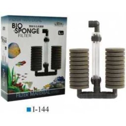 Ista Bio-Sponge akváriumi tapadókorongos dupla szivacsszűrő (L | 16.5 cm x 6 cm x 23-24 cm | Max. 200 literes akváriumhoz)
