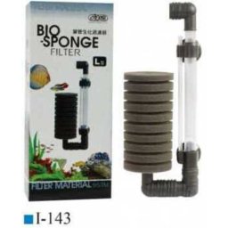 Ista Bio-Sponge akváriumi tapadókorongos szimpla szivacsszűrő (L | 10 cm x 6 cm x 23-24 cm | Max. 120 literes akváriumhoz)