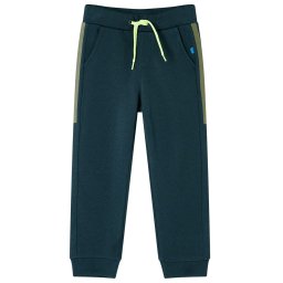 vidaXL Gyerek melegítőnadrág húzózsinórral Moss Green 92