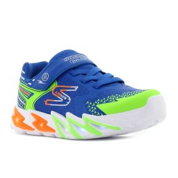 Skechers Flex - Glow Bolt villogó kék gyerek cipő