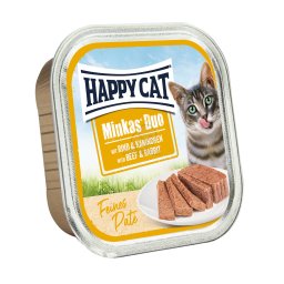 Happy Cat Minkas Duo paté - Marha és nyúl 100 g