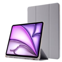 LEATHER Csuklós burkolat a Apple iPad Air 13-hoz 2025 / Air 13 2024 szürke