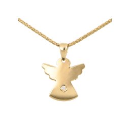 Kisangyal egyköves lapmedál, sárga 14 kt 1,10 g