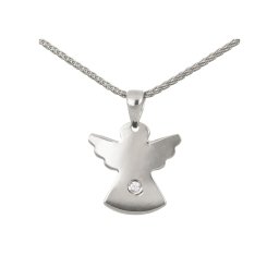 Kisangyal egyköves lapmedál, fehér 14 kt 1,10 g