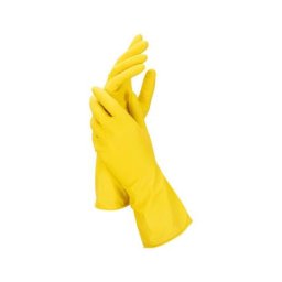 Gumikesztyű, háztartási, latex, XL méret, sárga