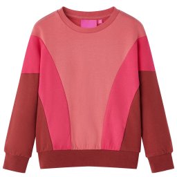vidaXL Gyerek pulóver Colour Block Rózsaszín és Henna 116