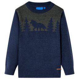 vidaXL Gyerek pulóver kötött Navy 92