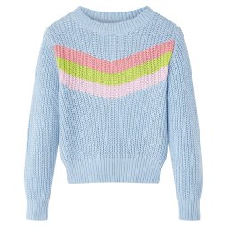 vidaXL Gyerek pulóver kötött kék 116