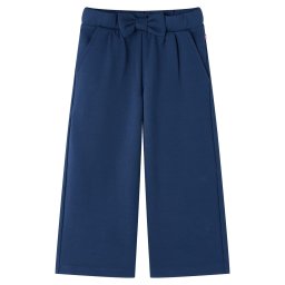 vidaXL Gyerek nadrág széles szárú nadrágokkal Navy 128