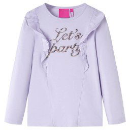 vidaXL Gyerek póló hosszú ujjú Light Lilac 116
