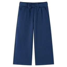 vidaXL Gyerek nadrág széles szárú nadrágokkal Navy 116