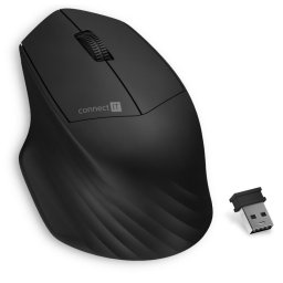 CONNECT IT Triple SmartSwitch vezeték nélküli egér, 2,4 GHz és BT, fekete