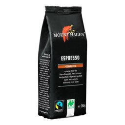 Mount Hagen bio őrölt Espresso kávé, 250 g