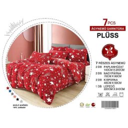 Violet Csillagmintás mikroplüss ágyneműhuzat 7-részes - Választható színben