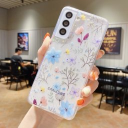 BLOOM Védőtok a Samsung Galaxy A25 5G készülékhez BLUE FLORAL