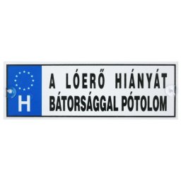 A lóerő hiányát...17 - Tréfás rendszámtábla