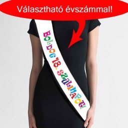 Boldog évszám szülinapot - Tréfás szépségszalag