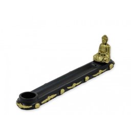 Füstölőtartó Buddha arany/fekete 22cm 04765