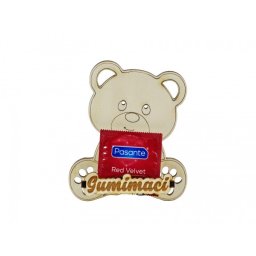 Gumimaci + óvszer 13cm - Vegyes tréfás termékek