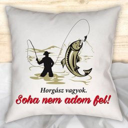 Horgászos nem adom fel - Tréfás párna
