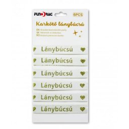 Karkötő Lánybúcsú fehér/arany 6db 623461